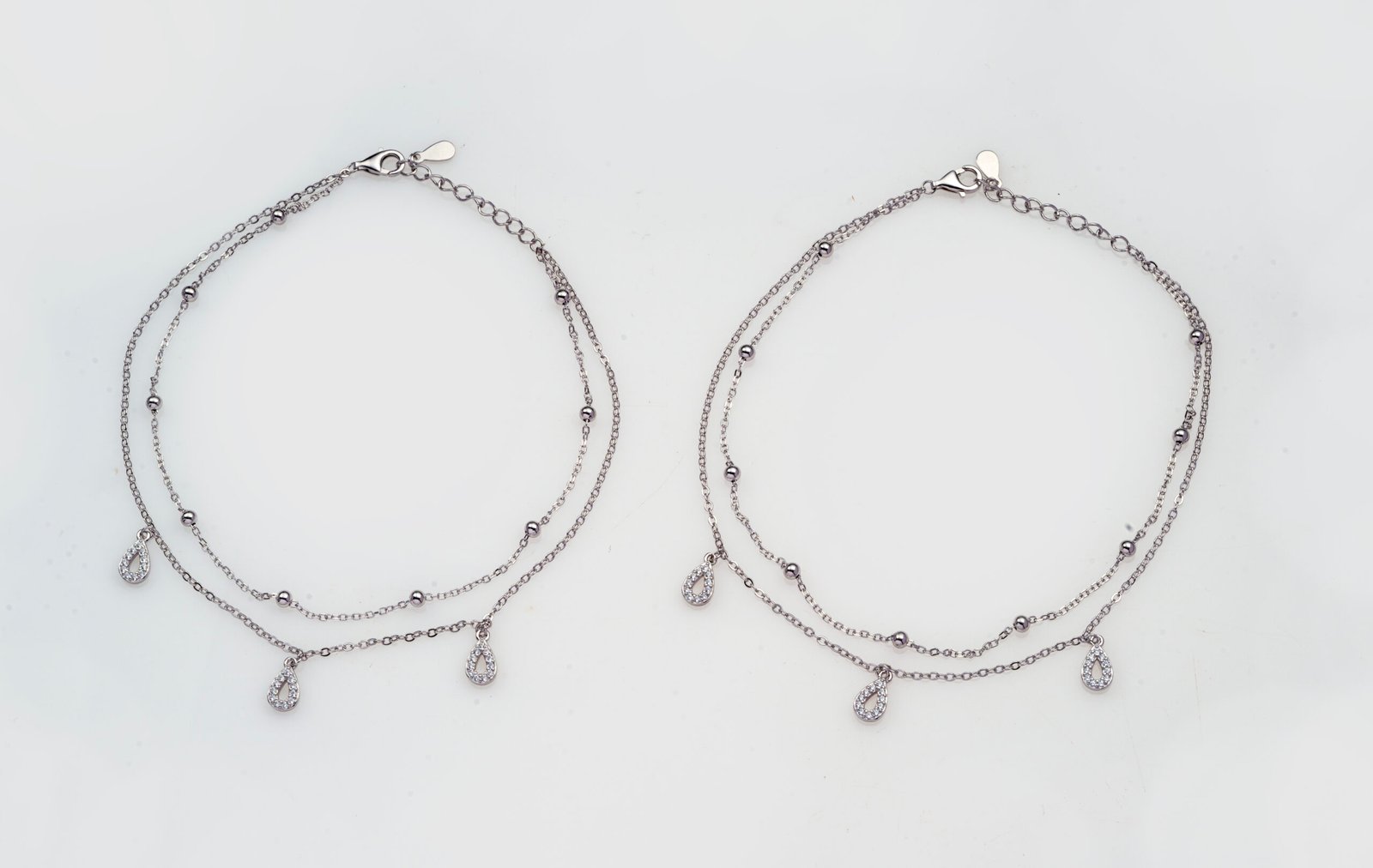 silver dewdrop anklet silver dewdrop anklet