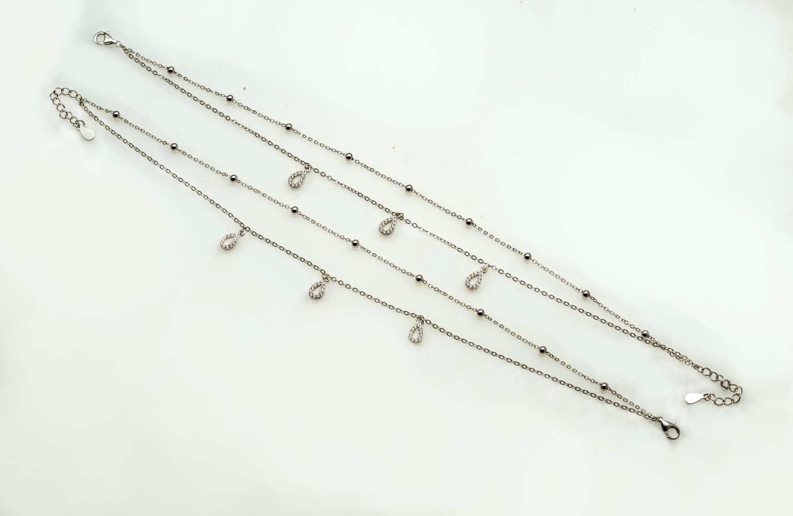 silver dewdrop anklet silver dewdrop anklet