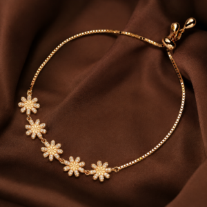 golden daisy adjustable bracelet
