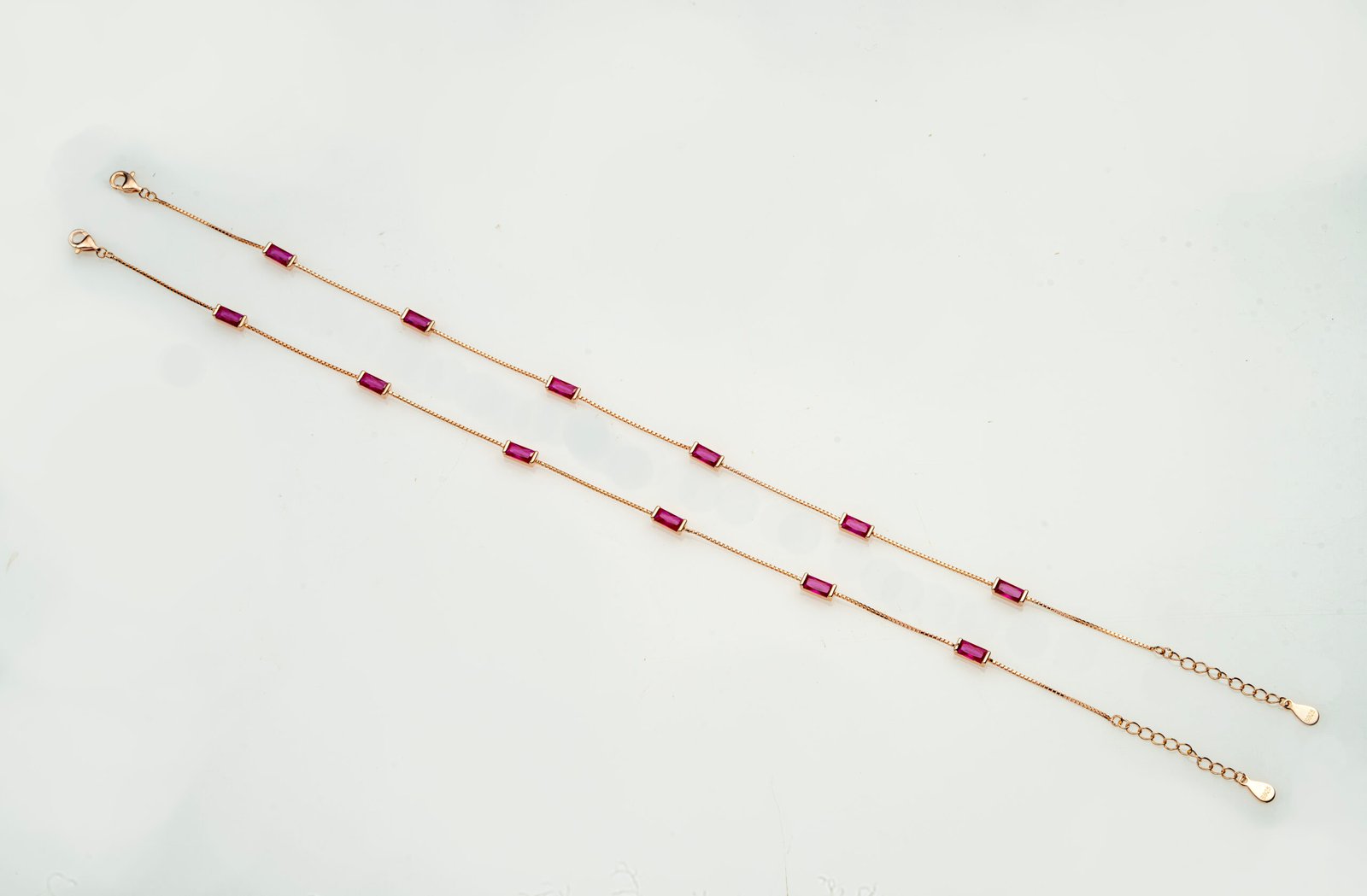 ruby line anklet ruby line anklet