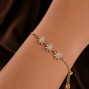 golden daisy adjustable bracelet