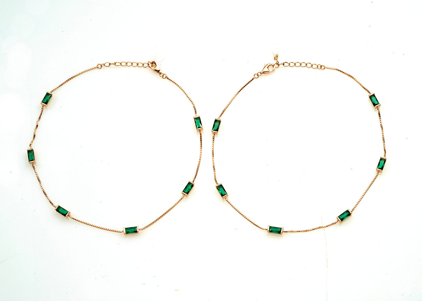 emerald line anklet emerald line anklet