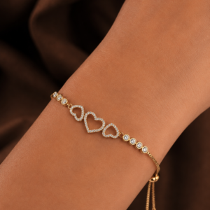eternal hearts adjustable bracelet