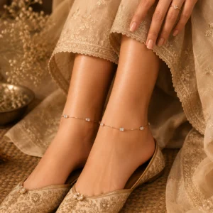 crystal line anklet