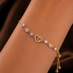 twin heart adjustable bracelet