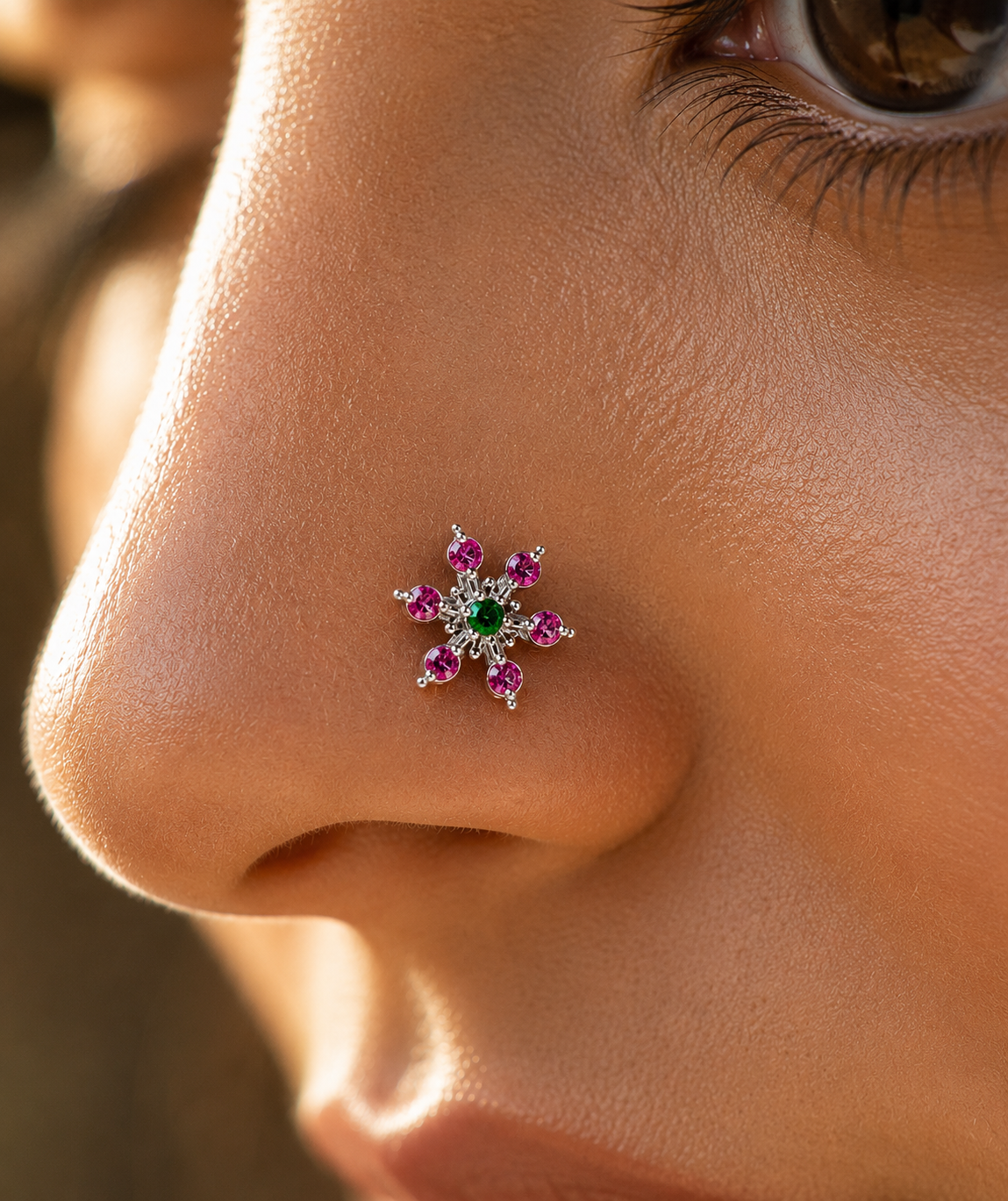 ruby bloom star nose pin ruby bloom star nose pin