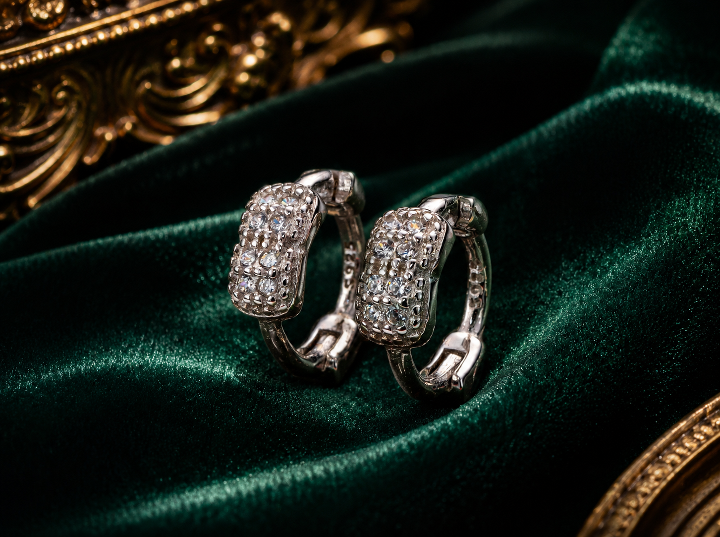 celestia pavé hoops celestia pavé hoops