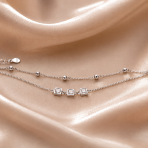 tria square zircon bracelet