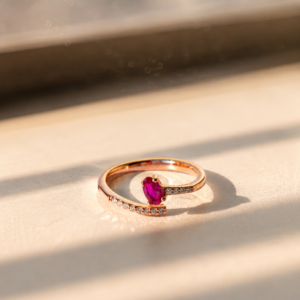 ruby glow open ring