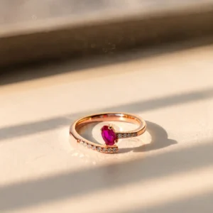ruby glow open ring