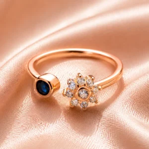 midnight bloom open ring