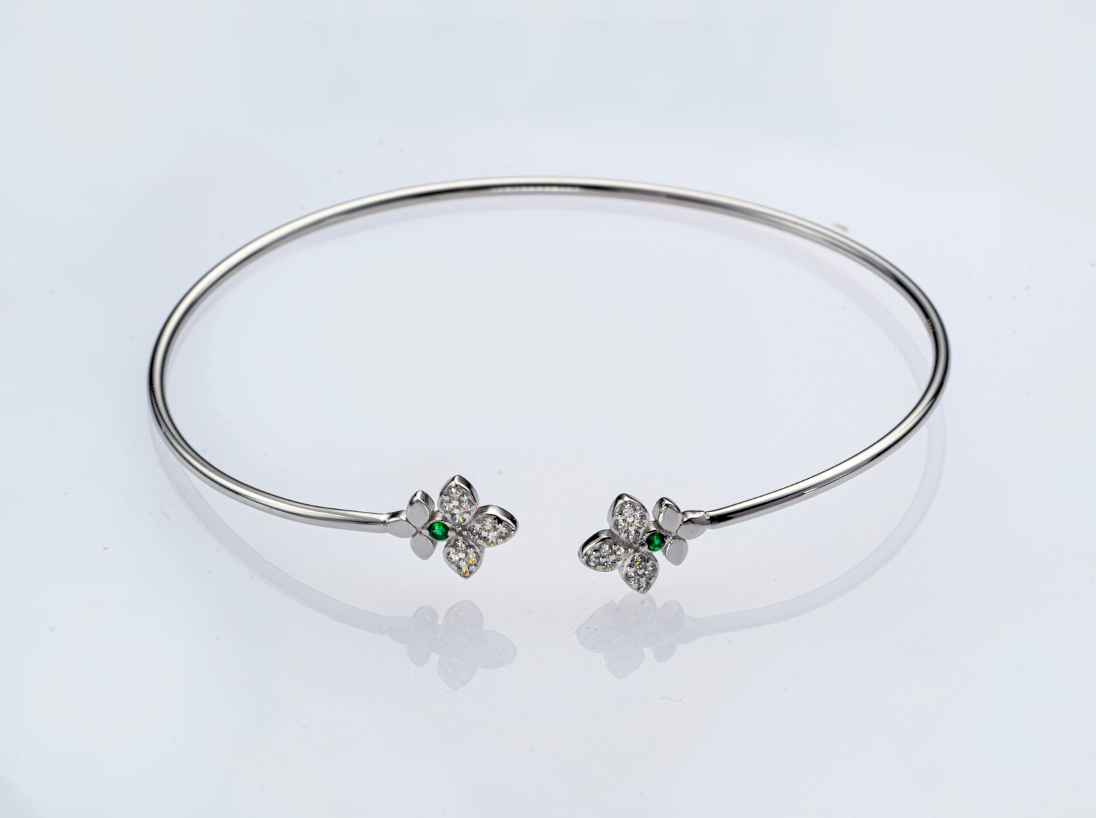 emerald bloom open bangle emerald bloom open bangle