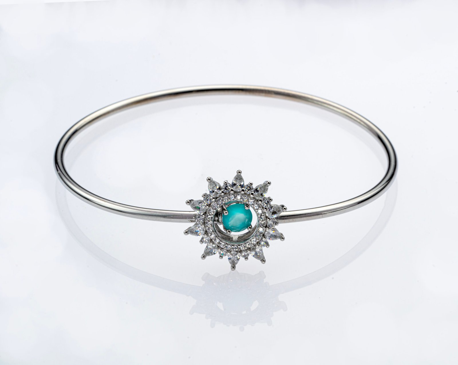 turquoise sunburst closed bangle turquoise sunburst closed bangle