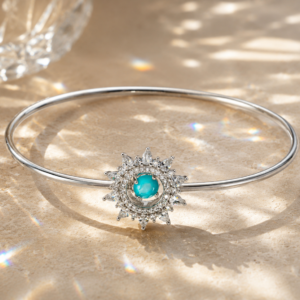 turquoise sunburst closed bangle
