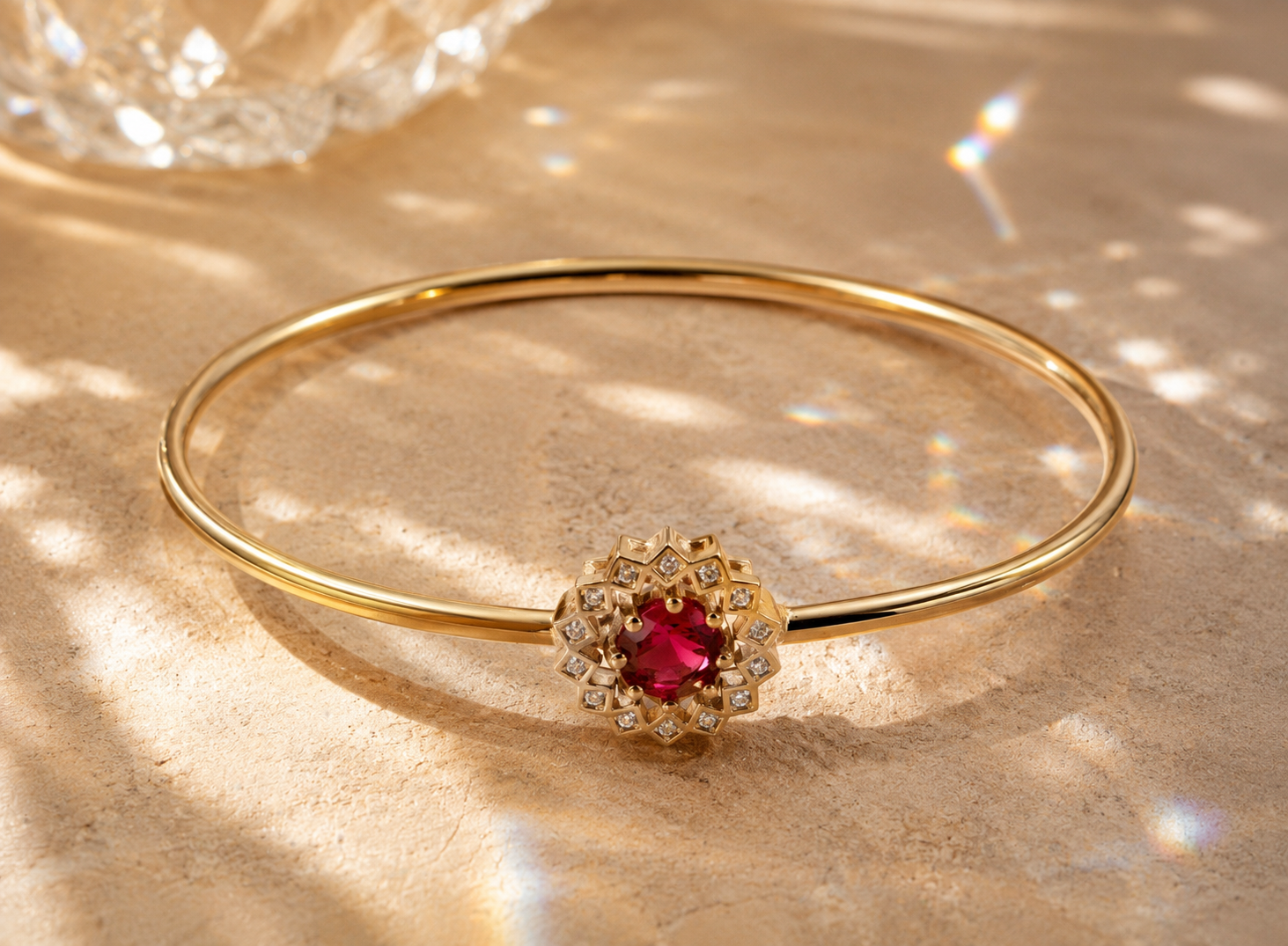 radiant ruby closed bangle radiant ruby closed bangle
