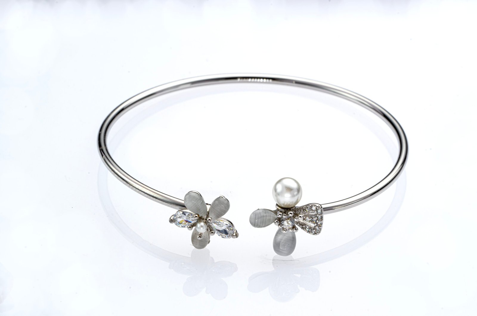pearl petal open bangle pearl petal open bangle