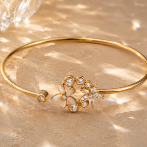 rose bloom open bangle
