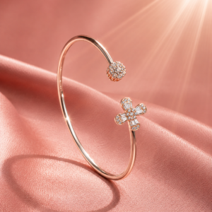 rose star open bangle