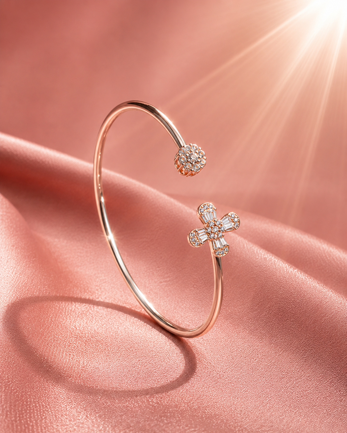 rose star open bangle rose star open bangle