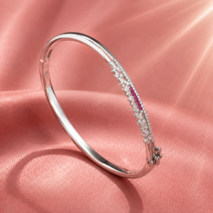 ruby luxe silver bracelet