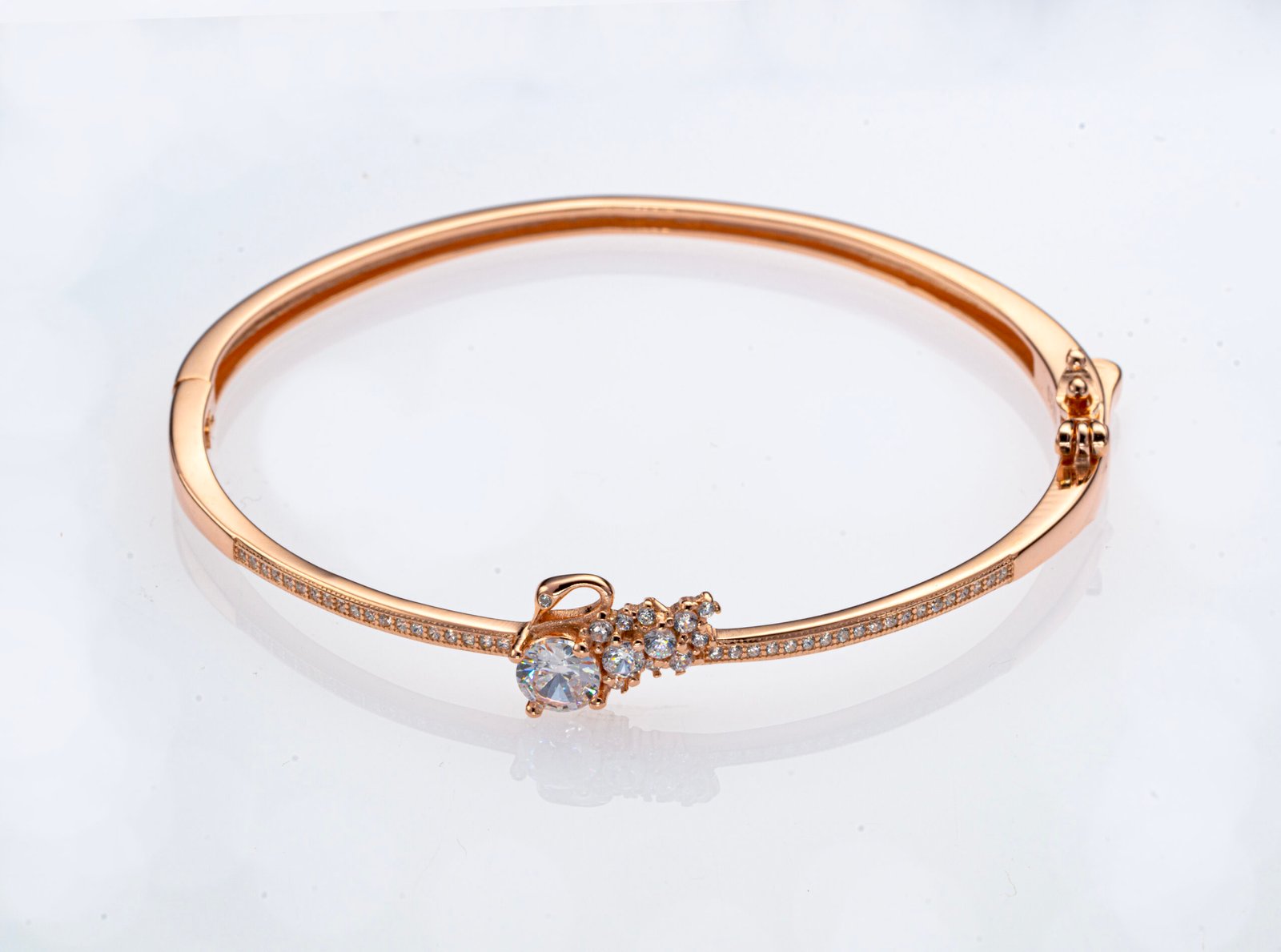 rose gold floral charm bracelet rose gold floral charm bracelet