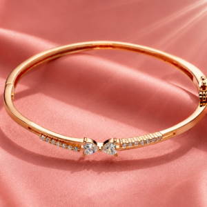 twin spark rose gold bracelet