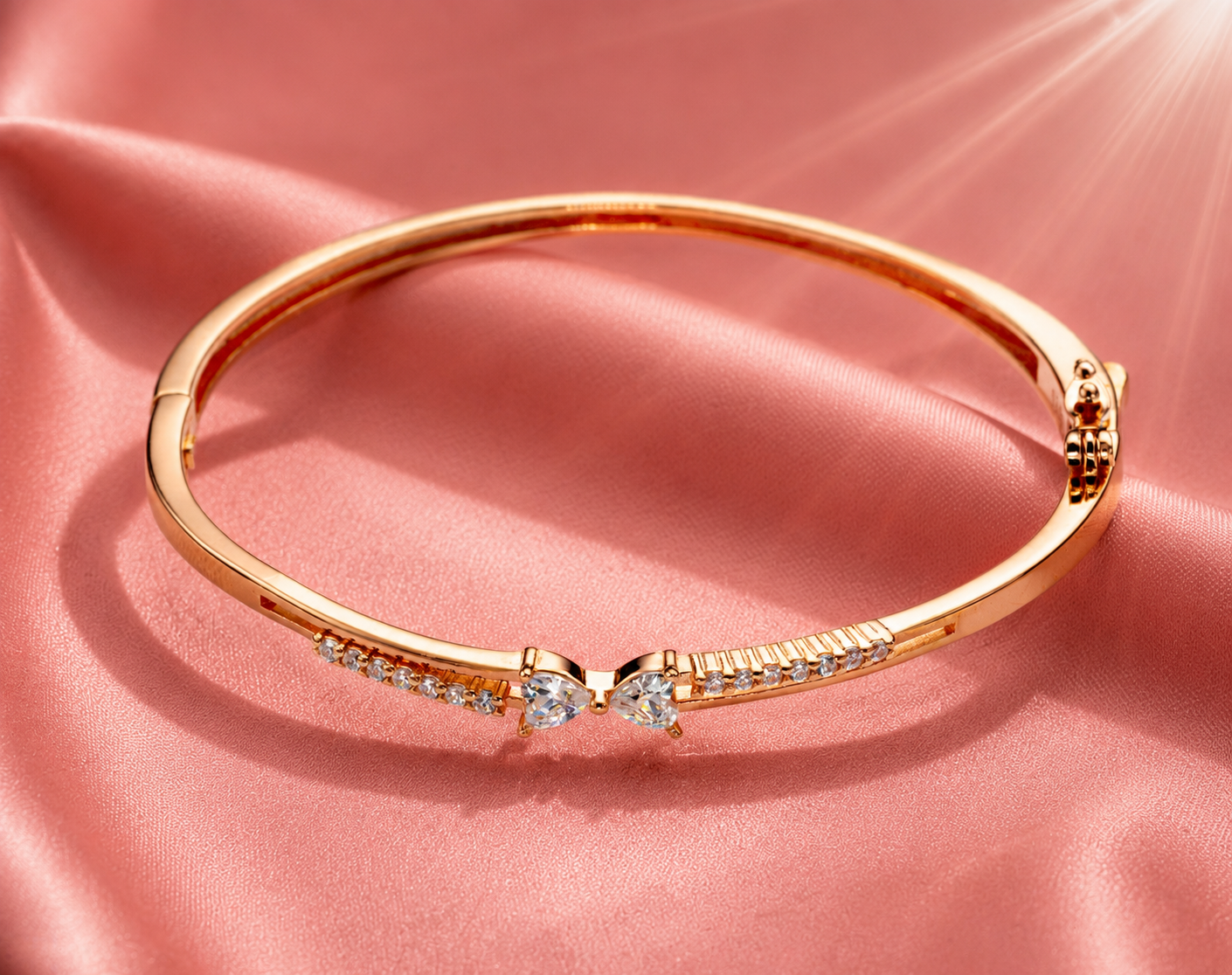 twin spark rose gold bracelet twin spark rose gold bracelet