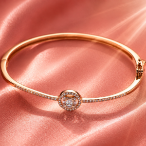 halo elegance rose gold bracelet