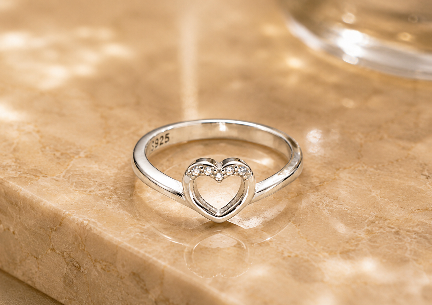 crystal heart glow ring crystal heart glow ring