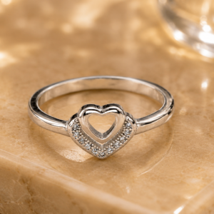 double heart spark ring