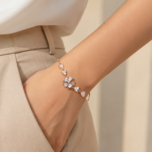 blush petal bracelet