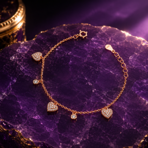 diamond heartline bracelet