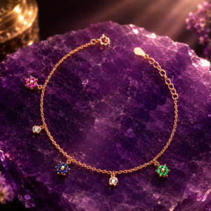 silver heart glimmer bracelet