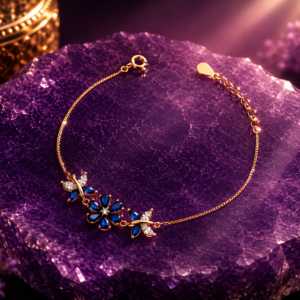 rainbow gem charm bracelet