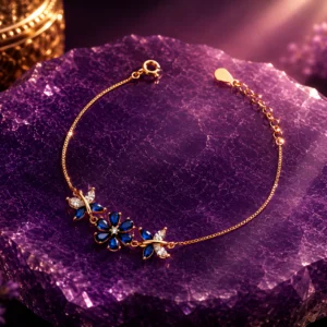 rainbow gem charm bracelet