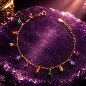 floral ruby petal bracelet