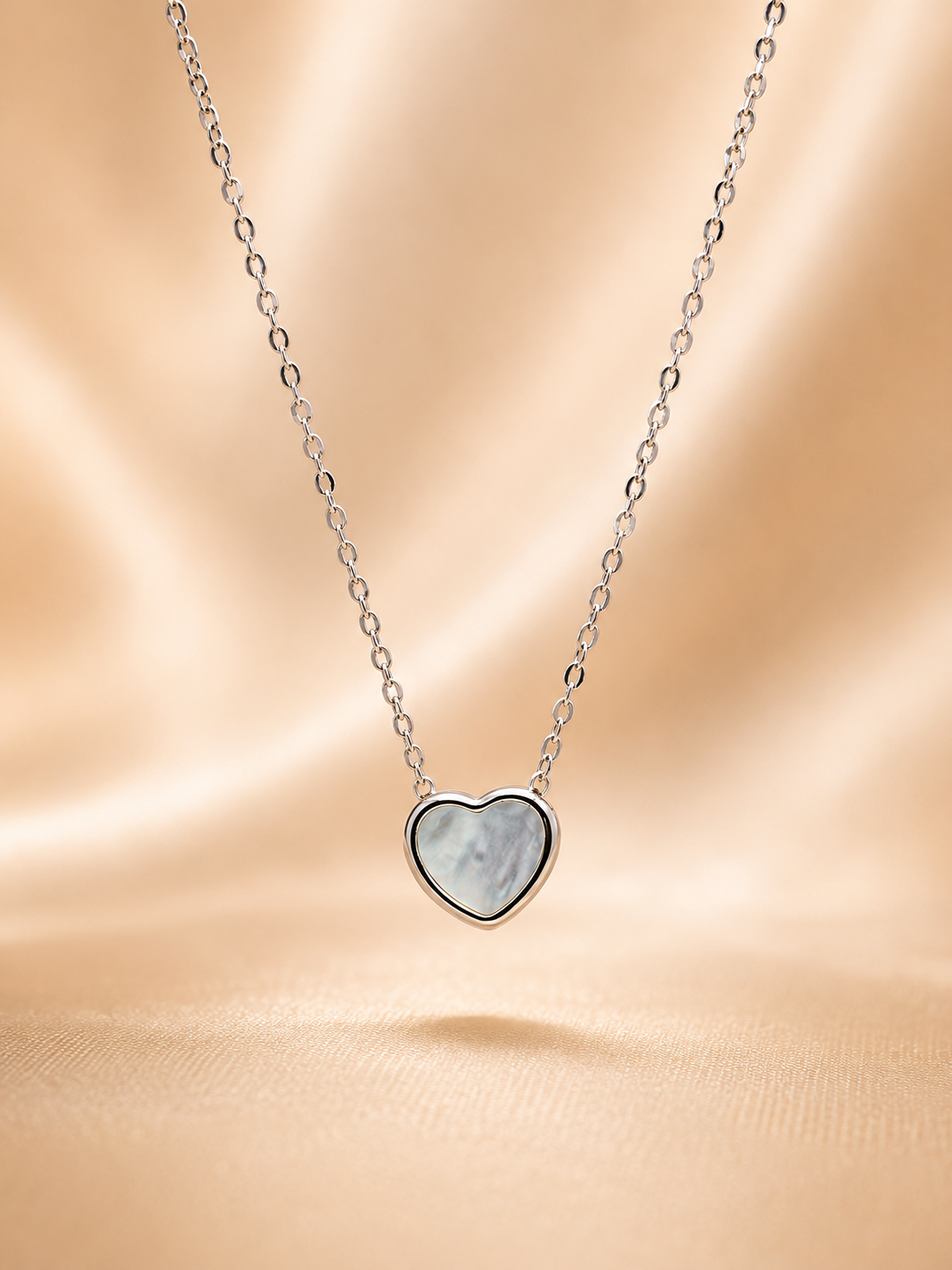 pearl heart minimal necklace pearl heart minimal necklace