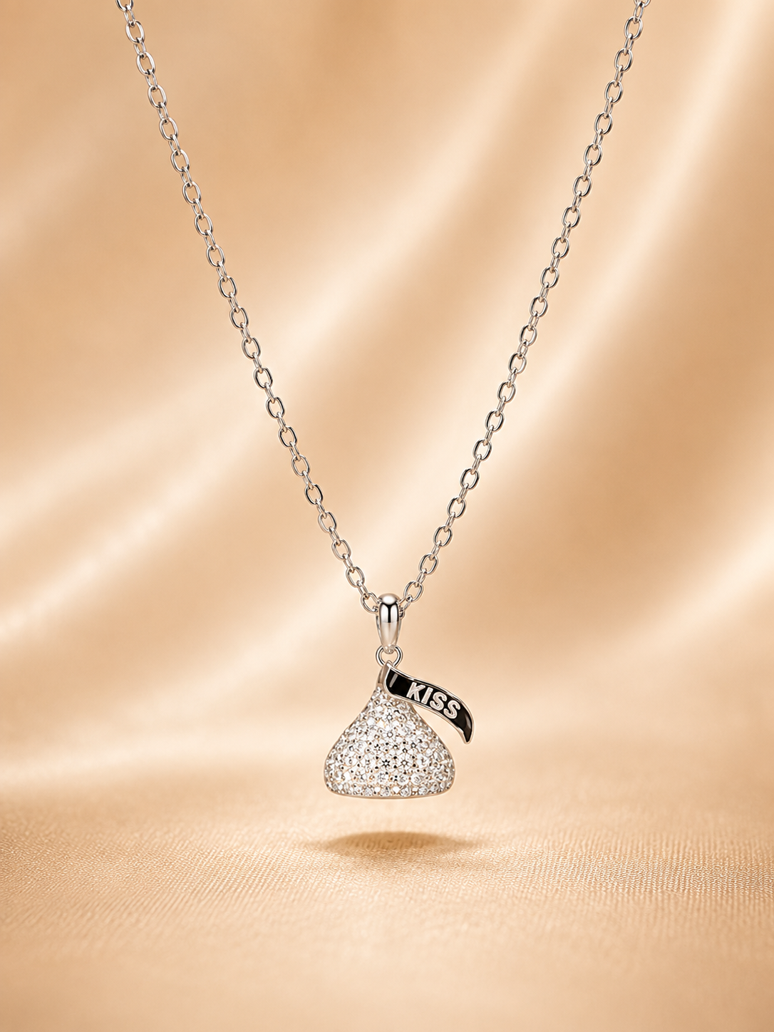 silver kiss crystal pendant silver kiss crystal pendant