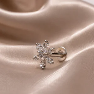 celestial snowflake nose pin