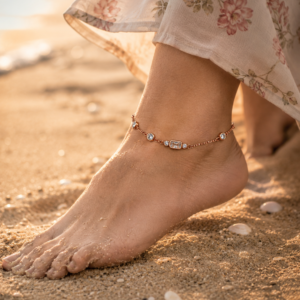 emerald halo anklet