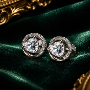 eterna crystal heart earrings
