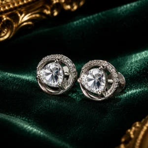 eterna crystal heart earrings