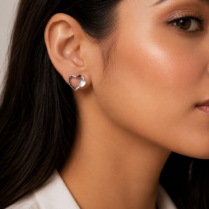 veloura hearts studs