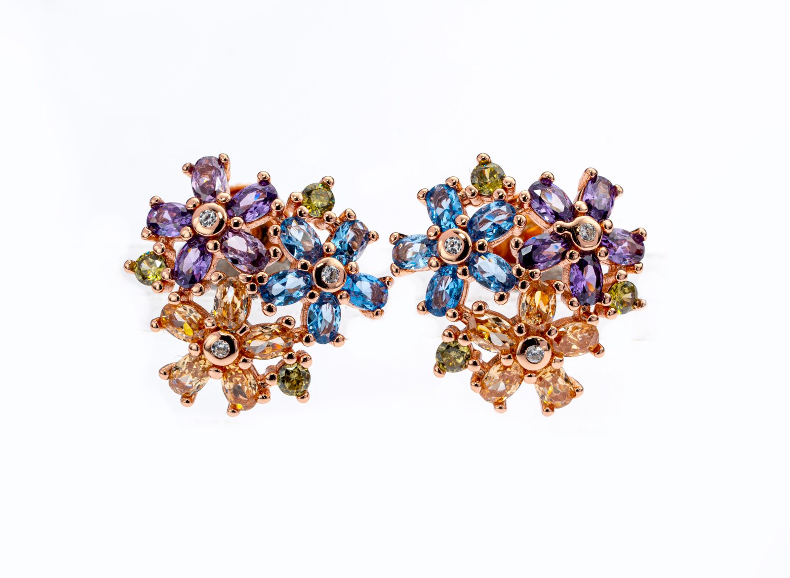 rose gold aurora bloom earrings rose gold aurora bloom earrings