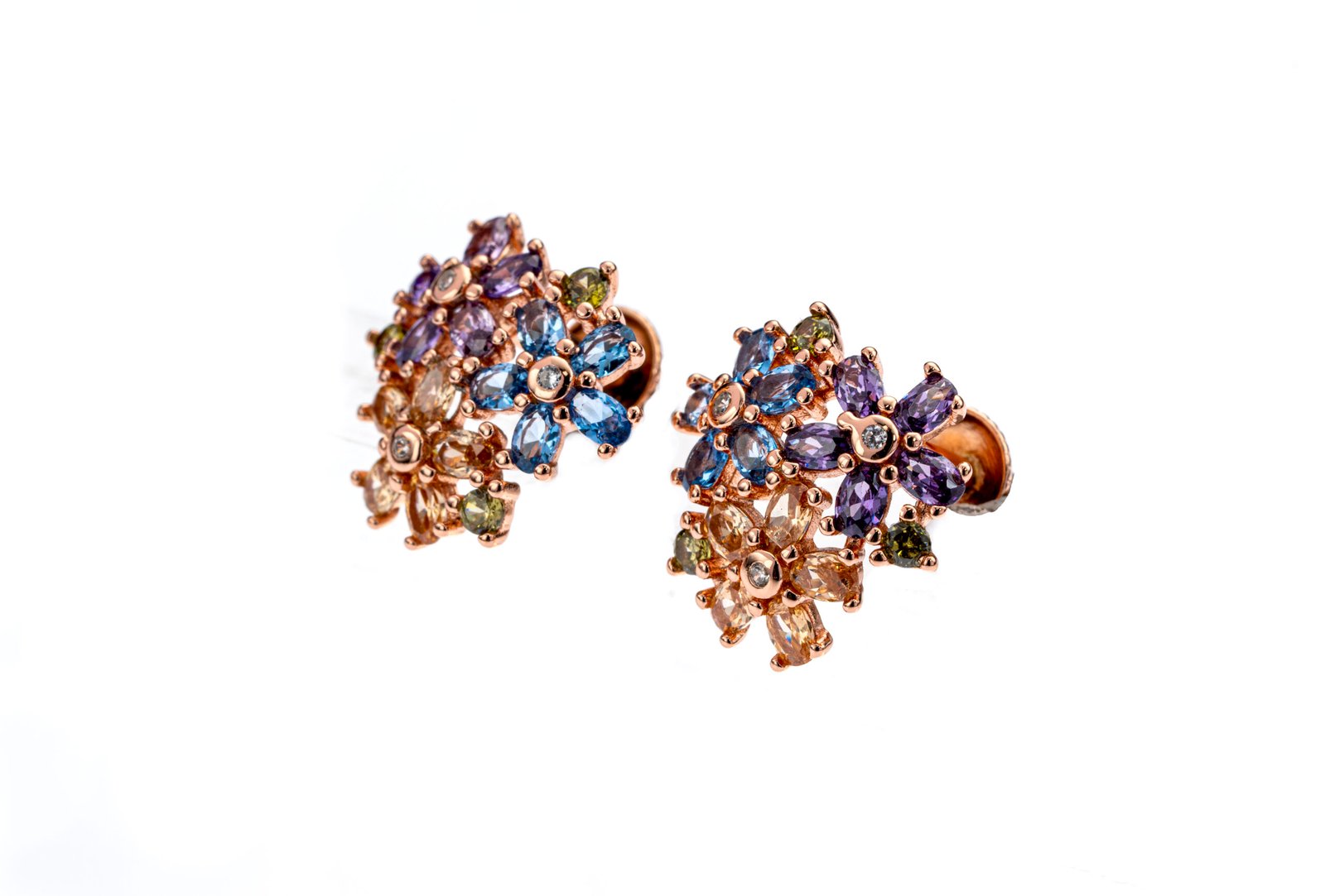 rose gold aurora bloom earrings rose gold aurora bloom earrings