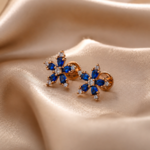 sapphire bloom studs