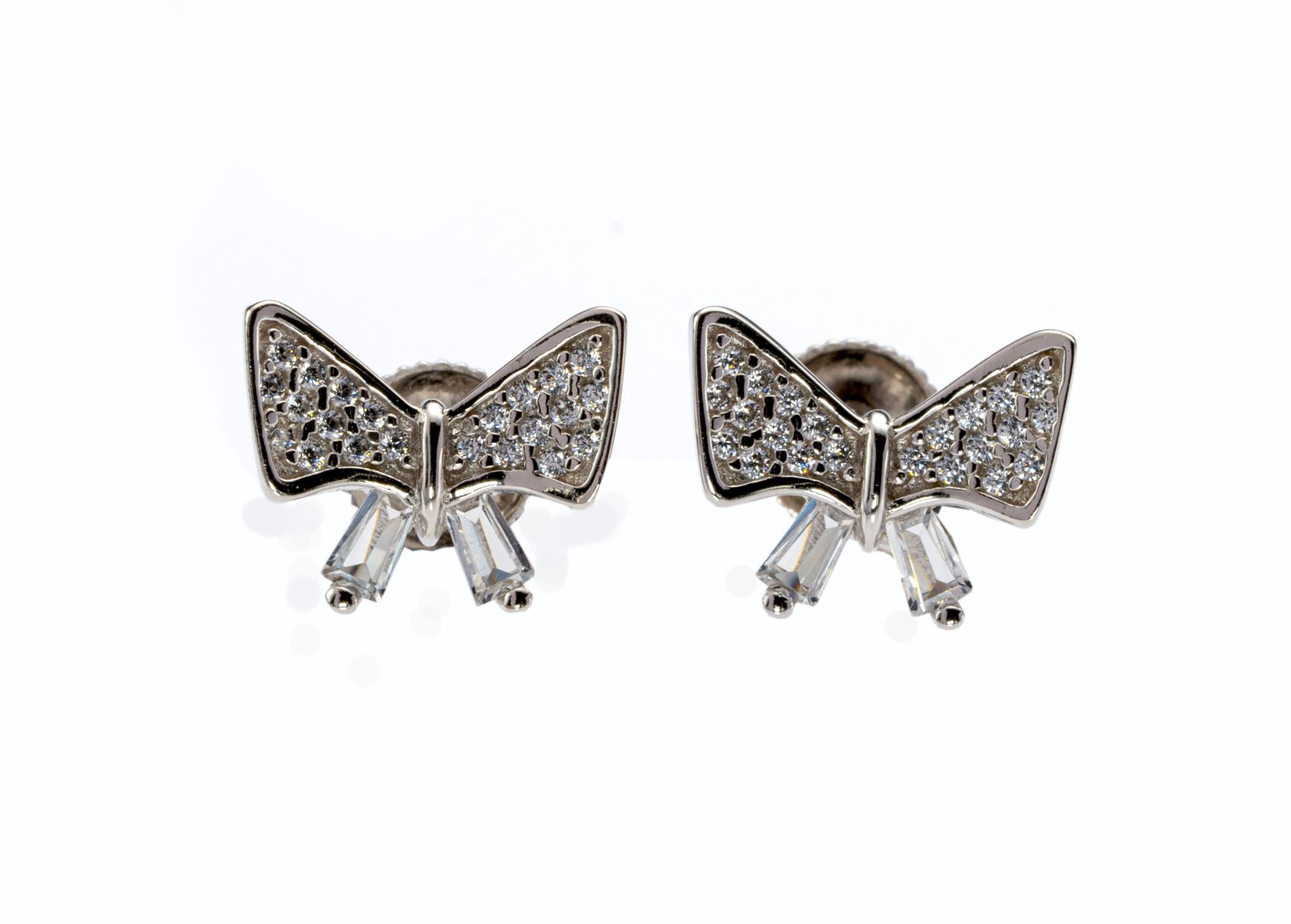 silver ribbon spark studs silver ribbon spark studs