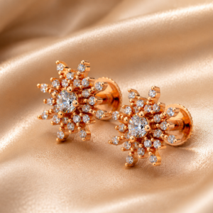 emerald nova flower studs