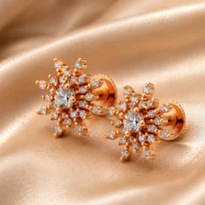 golden prism star studs