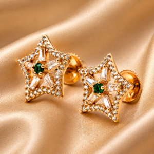 midnight floral spark studs